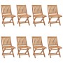 Sillas de jardín plegables 8 uds madera maciza teca con cojines en Sillas de jardín | Comprar online en Foru.es