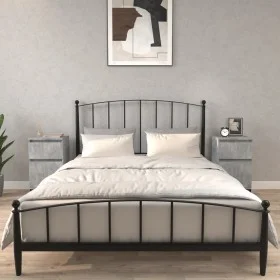 Mesitas de noche 2 uds gris hormigón 40x35x70 cm de vidaXL, Mesitas de noche - Ref: Foro24-819717, Precio: 83,50 €, Descuento: %