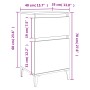 Mesitas de noche 2 uds gris hormigón 40x35x70 cm de vidaXL, Mesitas de noche - Ref: Foro24-819717, Precio: 84,58 €, Descuento: %
