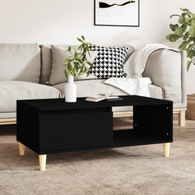 Mesa de centro madera contrachapada negro 90x50x36,5 cm en Mesas de centro | Comprar online en Foru.es