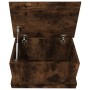 Baúl almacenaje madera contrachapada roble ahumado 50x30x28 cm de vidaXL, Baúles de almacenamiento - Ref: Foro24-816501, Prec...
