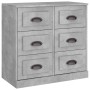Aparador de madera contrachapada gris hormigón 70x35,5x67,5 cm de vidaXL, Aparadores - Ref: Foro24-816436, Precio: 113,18 €, ...