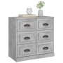 Aparador de madera contrachapada gris hormigón 70x35,5x67,5 cm de vidaXL, Aparadores - Ref: Foro24-816436, Precio: 113,18 €, ...