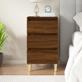 Mesita de noche madera contrachapada roble marrón 40x35x70 cm de vidaXL, Mesitas de noche - Ref: Foro24-819667, Precio: 55,02...