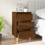 Mesita de noche madera contrachapada roble marrón 40x35x70 cm de vidaXL, Mesitas de noche - Ref: Foro24-819667, Precio: 55,82...
