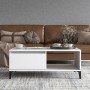 Mesa de centro madera contrachapada blanco 90x50x36,5 cm en Mesas de centro | Comprar online en Foru.es