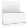 Baúl de almacenaje madera contrachapada blanco 70x40x38 cm de vidaXL, Baúles de almacenamiento - Ref: Foro24-816504, Precio: ...