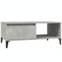 Mesa de centro madera contrachapada gris hormigón 90x50x36,5 cm en Mesas de centro | Comprar online en Foru.es