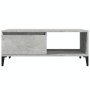 Mesa de centro madera contrachapada gris hormigón 90x50x36,5 cm en Mesas de centro | Comprar online en Foru.es