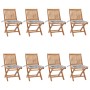 Sillas de jardín plegables 8 uds madera maciza teca con cojines en Sillas de jardín | Comprar online en Foru.es