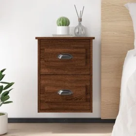 Brown oak wall bedside table 41.5x36x53 cm by vidaXL, Nightstands - Ref: Foro24-816406, Price: 51,24 €, Discount: %