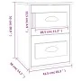 Mesita de noche de pared color roble marrón 41,5x36x53 cm de vidaXL, Mesitas de noche - Ref: Foro24-816406, Precio: 51,24 €, ...