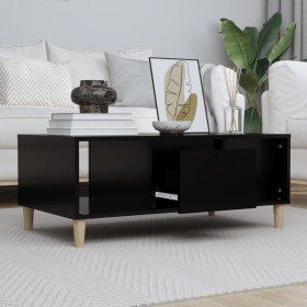 Mesa de centro madera contrachapada negro 90x50x36,5 cm en Mesas de centro | Comprar online en Foru.es