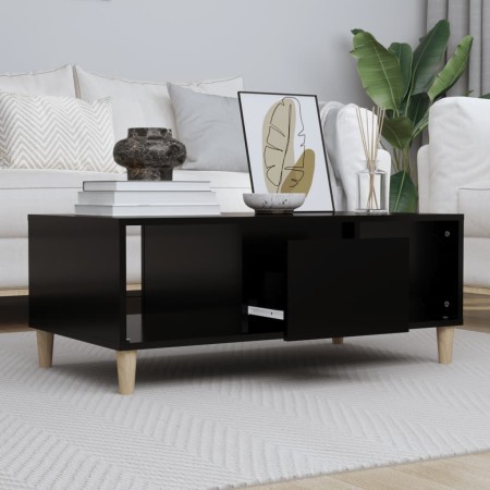 Mesa de centro madera contrachapada negro 90x50x36,5 cm en Mesas de centro | Comprar online en Foru.es