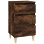 Mesita de noche madera contrachapada roble ahumado 40x35x70 cm de vidaXL, Mesitas de noche - Ref: Foro24-819665, Precio: 45,2...