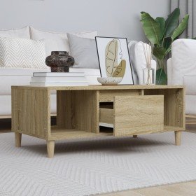 Mesa de centro madera contrachapada roble Sonoma 90x50x36,5 cm en Mesas de centro | Comprar online en Foru.es