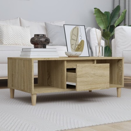 Mesa de centro madera contrachapada roble Sonoma 90x50x36,5 cm en Mesas de centro | Comprar online en Foru.es