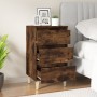 Mesita de noche madera contrachapada roble ahumado 40x35x70 cm de vidaXL, Mesitas de noche - Ref: Foro24-819665, Precio: 45,2...