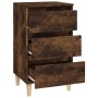 Mesita de noche madera contrachapada roble ahumado 40x35x70 cm de vidaXL, Mesitas de noche - Ref: Foro24-819665, Precio: 45,2...