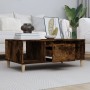 Mesa de centro madera contrachapada roble ahumado 90x50x36,5 cm en Mesas de centro | Comprar online en Foru.es