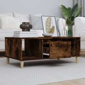 Mesa de centro madera contrachapada roble ahumado 90x50x36,5 cm en Mesas de centro | Comprar online en Foru.es