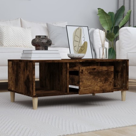 Mesa de centro madera contrachapada roble ahumado 90x50x36,5 cm en Mesas de centro | Comprar online en Foru.es