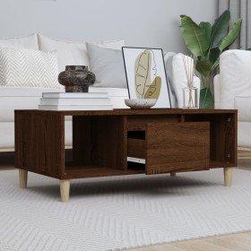 Mesa de centro madera contrachapada marrón roble 90x50x36,5 cm en Mesas de centro | Comprar online en Foru.es