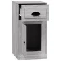 Armario auxiliar y cajón madera contrachapada gris 40x50x75 cm de vidaXL, Taquillas y armarios de almacenamiento - Ref: Foro2...