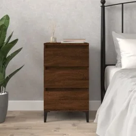 Brown oak plywood bedside table 40x35x70 cm by vidaXL, Nightstands - Ref: Foro24-819675, Price: 65,59 €, Discount: %