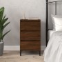 Mesita de noche madera contrachapada roble marrón 40x35x70 cm de vidaXL, Mesitas de noche - Ref: Foro24-819675, Precio: 66,49...