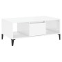 Mesa de centro madera contrachapada blanco brillo 90x50x36,5 cm en Mesas de centro | Comprar online en Foru.es
