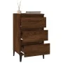 Mesita de noche madera contrachapada roble marrón 40x35x70 cm de vidaXL, Mesitas de noche - Ref: Foro24-819675, Precio: 65,59...