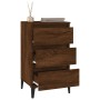 Mesita de noche madera contrachapada roble marrón 40x35x70 cm de vidaXL, Mesitas de noche - Ref: Foro24-819675, Precio: 66,49...