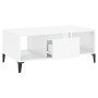Mesa de centro madera contrachapada blanco brillo 90x50x36,5 cm en Mesas de centro | Comprar online en Foru.es