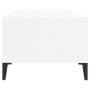 Mesa de centro madera contrachapada blanco brillo 90x50x36,5 cm en Mesas de centro | Comprar online en Foru.es