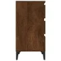 Mesita de noche madera contrachapada roble marrón 40x35x70 cm de vidaXL, Mesitas de noche - Ref: Foro24-819675, Precio: 65,59...