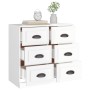 Aparador madera contrachapada blanco brillante 70x35,5x67,5 cm de vidaXL, Aparadores - Ref: Foro24-816434, Precio: 74,33 €, D...