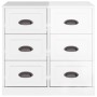 Aparador madera contrachapada blanco brillante 70x35,5x67,5 cm de vidaXL, Aparadores - Ref: Foro24-816434, Precio: 74,33 €, D...