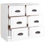 Aparador madera contrachapada blanco brillante 70x35,5x67,5 cm de vidaXL, Aparadores - Ref: Foro24-816434, Precio: 74,33 €, D...