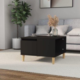 Mesa de centro madera contrachapada negro 55x55x36,5 cm en Mesas de centro | Comprar online en Foru.es