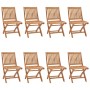 Sillas de jardín plegables 8 uds madera maciza teca con cojines en Sillas de jardín | Comprar online en Foru.es