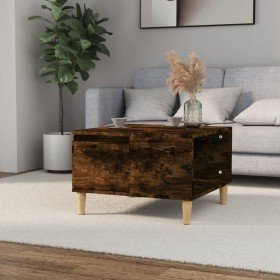 Mesa de centro madera contrachapada roble ahumado 55x55x36,5 cm en Mesas de centro | Comprar online en Foru.es