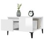 Mesa de centro madera contrachapada blanco brillo 55x55x36,5 cm en Mesas de centro | Comprar online en Foru.es