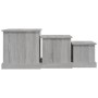 Mesas de centro 3 uds madera de ingeniería gris Sonoma de vidaXL, Mesas de centro - Ref: Foro24-816494, Precio: 70,29 €, Desc...
