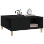 Mesa de centro madera contrachapada negro 80x80x36,5 cm en Mesas de centro | Comprar online en Foru.es