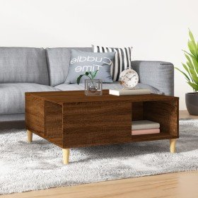 Mesa de centro madera contrachapada roble marrón 80x80x36,5 cm en Mesas de centro | Comprar online en Foru.es