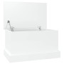 Baúl almacenaje madera contrachapada blanco brillo 50x30x28 cm de vidaXL, Baúles de almacenamiento - Ref: Foro24-816498, Prec...