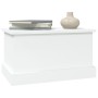 Baúl almacenaje madera contrachapada blanco brillo 50x30x28 cm de vidaXL, Baúles de almacenamiento - Ref: Foro24-816498, Prec...