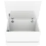 Baúl almacenaje madera contrachapada blanco brillo 50x30x28 cm de vidaXL, Baúles de almacenamiento - Ref: Foro24-816498, Prec...