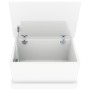 Baúl almacenaje madera contrachapada blanco brillo 50x30x28 cm de vidaXL, Baúles de almacenamiento - Ref: Foro24-816498, Prec...